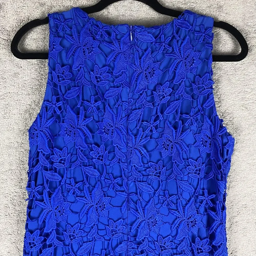 Lauren Ralph Lauren Dress Womens 8 Floral Lace Sleeveless Festive Cocktail Party - Picture 5 of 12